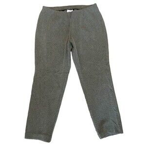 J. Jill Black Patterned Ponte Slim Leg Pants Size MP Women